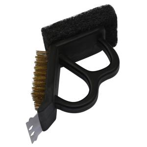Heavy Duty Hand Grill Brush with Stainless Steel Bristles and Scraper BBQ Cleaner