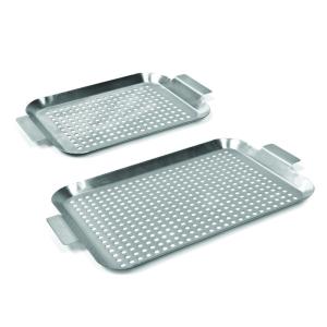 Stainless Steel Perforated Grill Tray Set